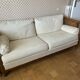 Vintage convertible wooden and cane sofa