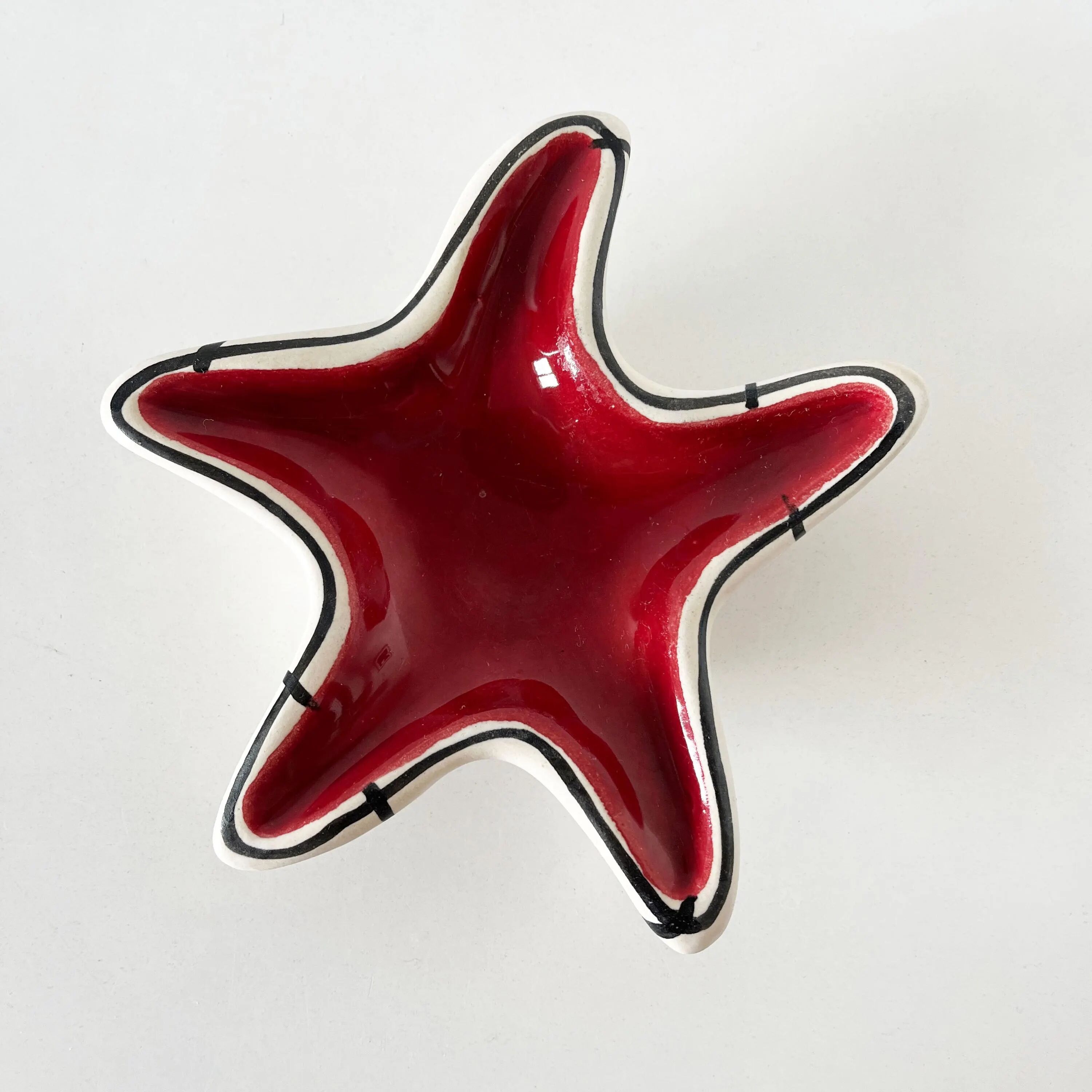 Starfish ceramic catchall 1950