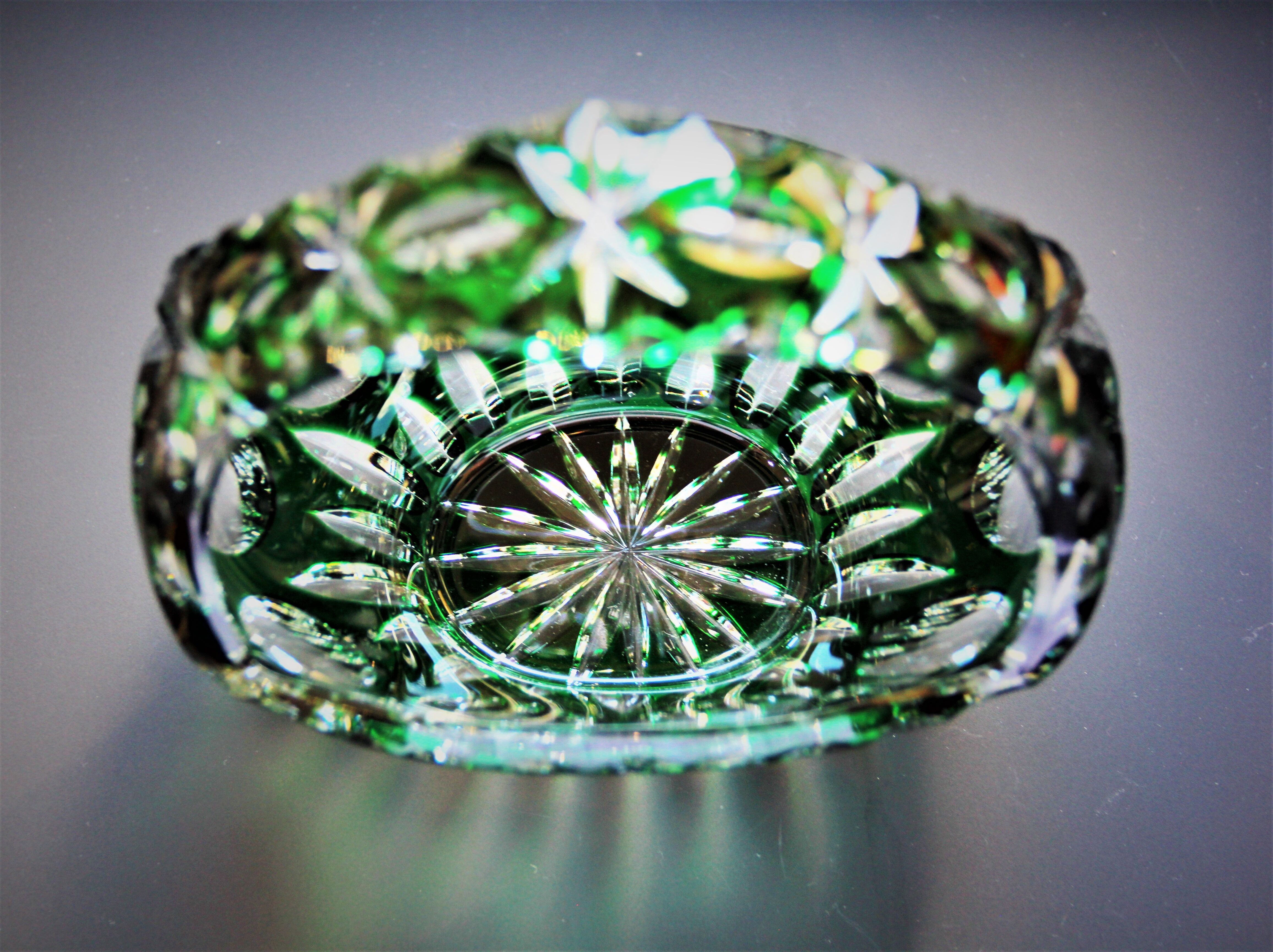 Baccarat cut crystal basket