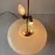 Large table lamp or floor lamp in opal glass and brass body, 1960s, Italy.