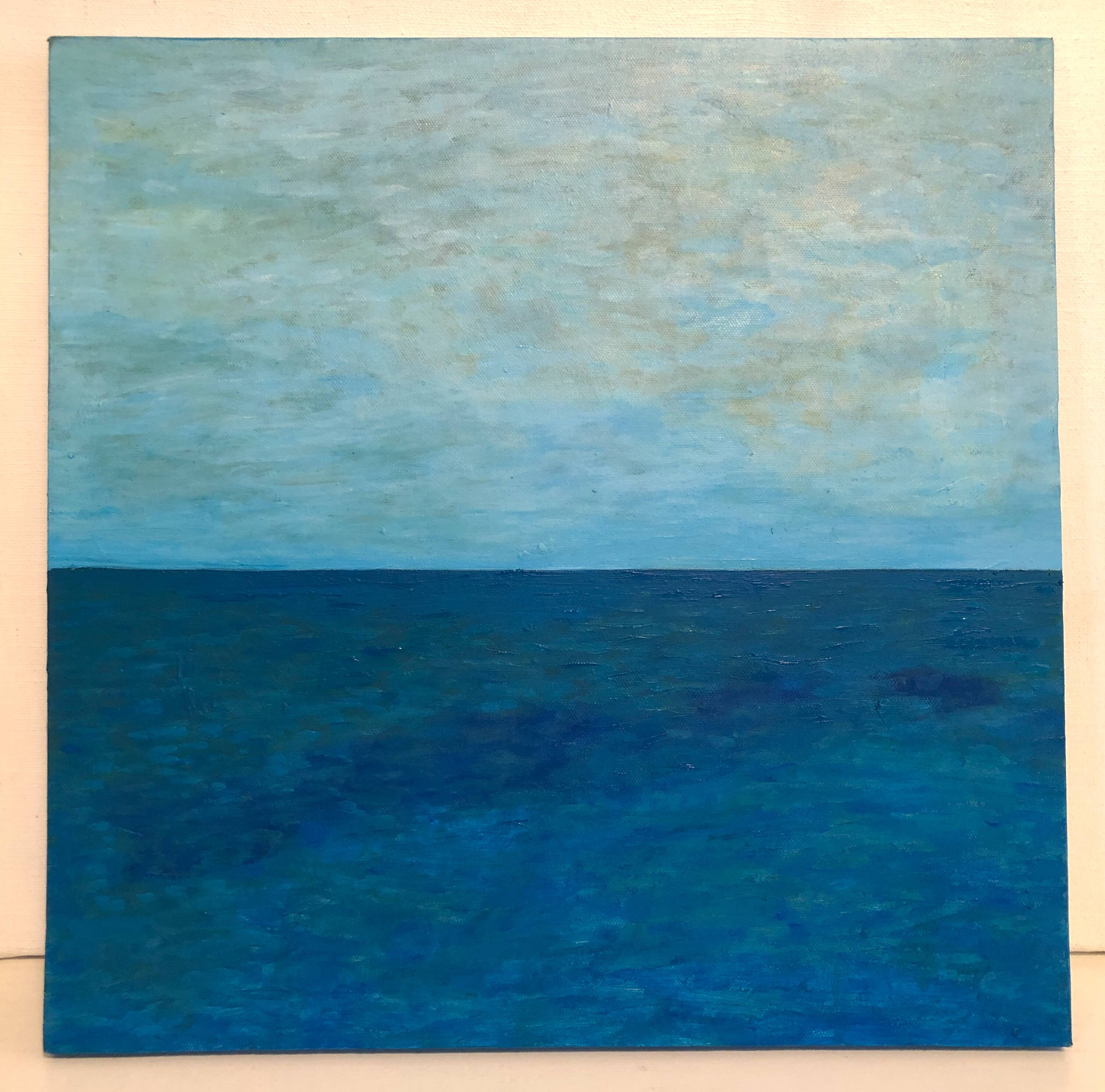 Blue horizon oil painting