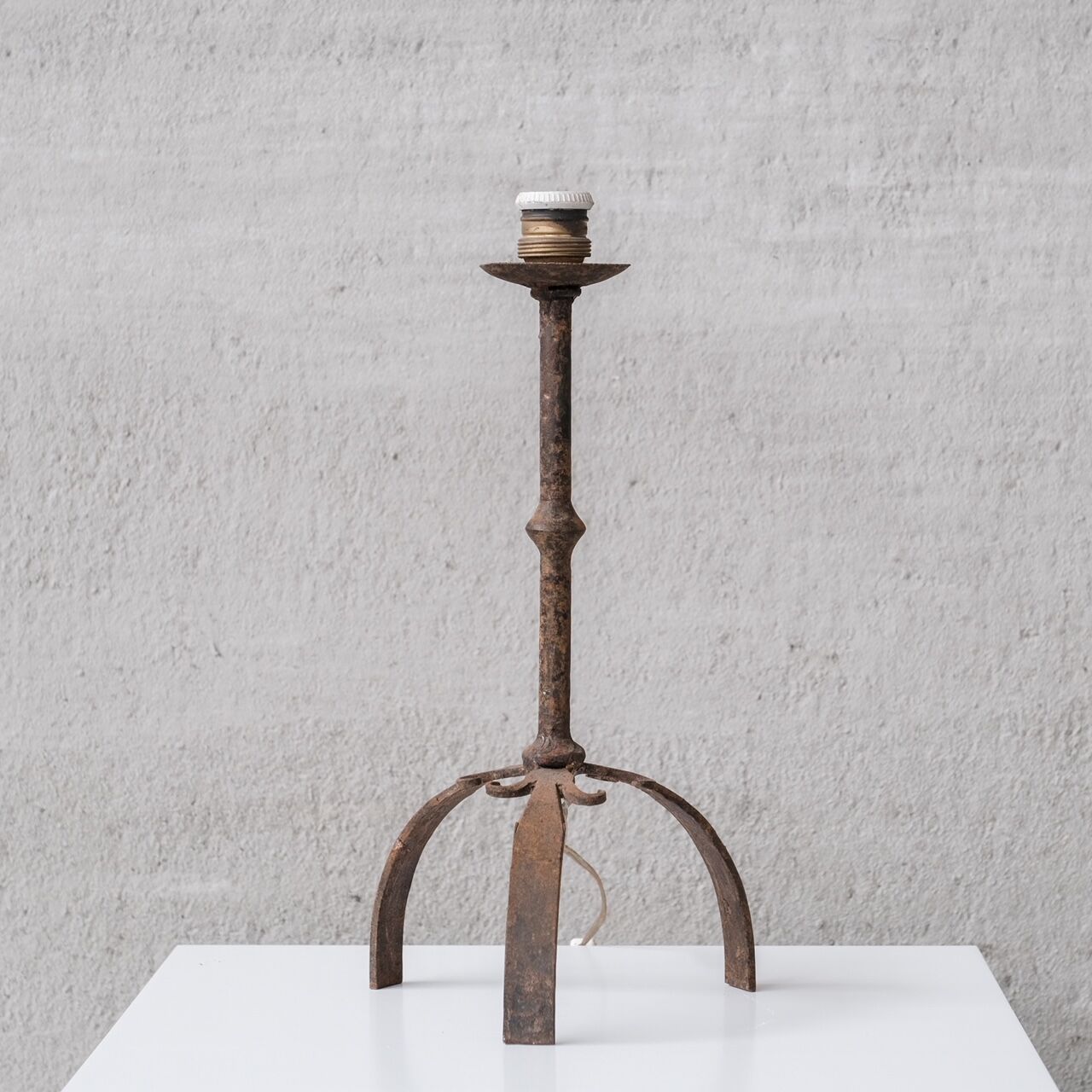 Pair of Spanish Metal Mid-Century Table Lamps