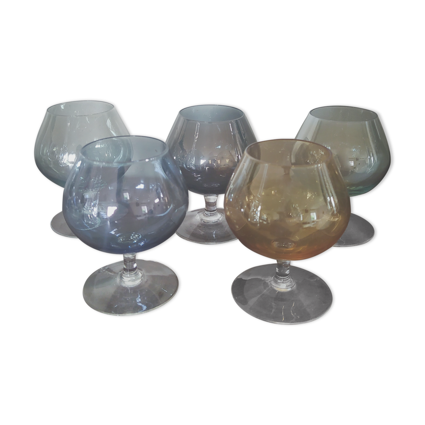 Colored crystal glasses