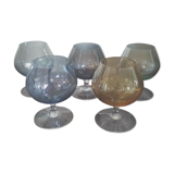 Colored crystal glasses