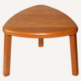 Brutalist oak organic curved oval side or nesting tables, Dutch ca 1960