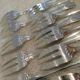 12 silver plated cake forks, Ercuis Compiègne, 13.7cm