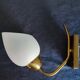 Wall lamp in brass and vintage opaline