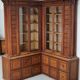 Large Antique German Pitch Pine Corner Apothecary Cabinet / Vitrine ca 1900s