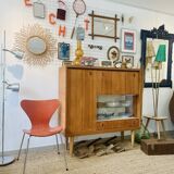 Vintage teak high sideboard