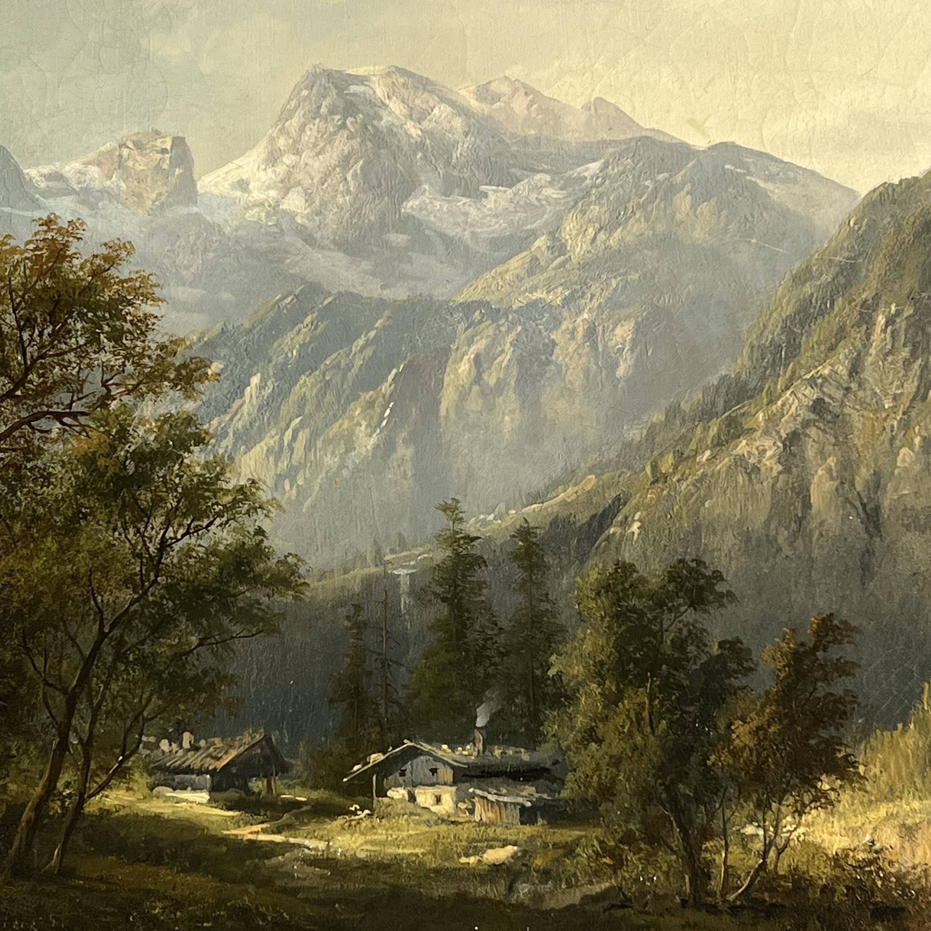 Mountain landscape, Tyrol Eduard Boehm 19th century oil on canvas