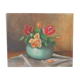 Painting, vintage wood painting Flowers