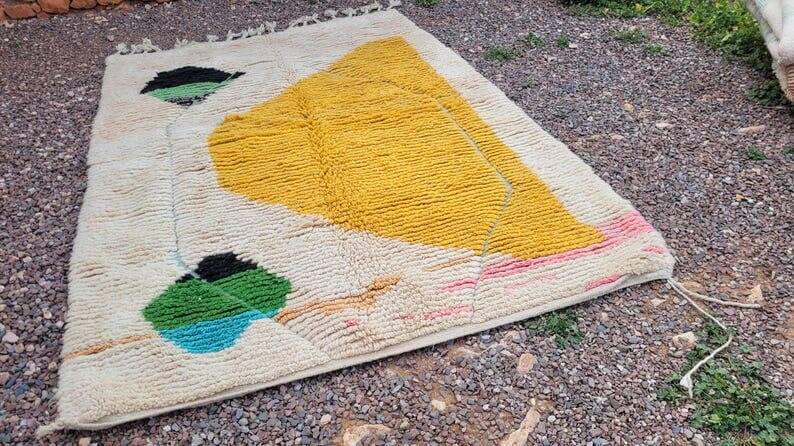Tapis en laine pure fait main traditionnelle taille 150x250 cm