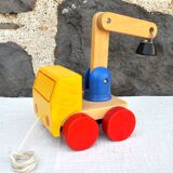 Wooden articulated truck toy
