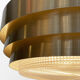 Aluminum and glass pendant light by Vitrika. Denmark 1970s