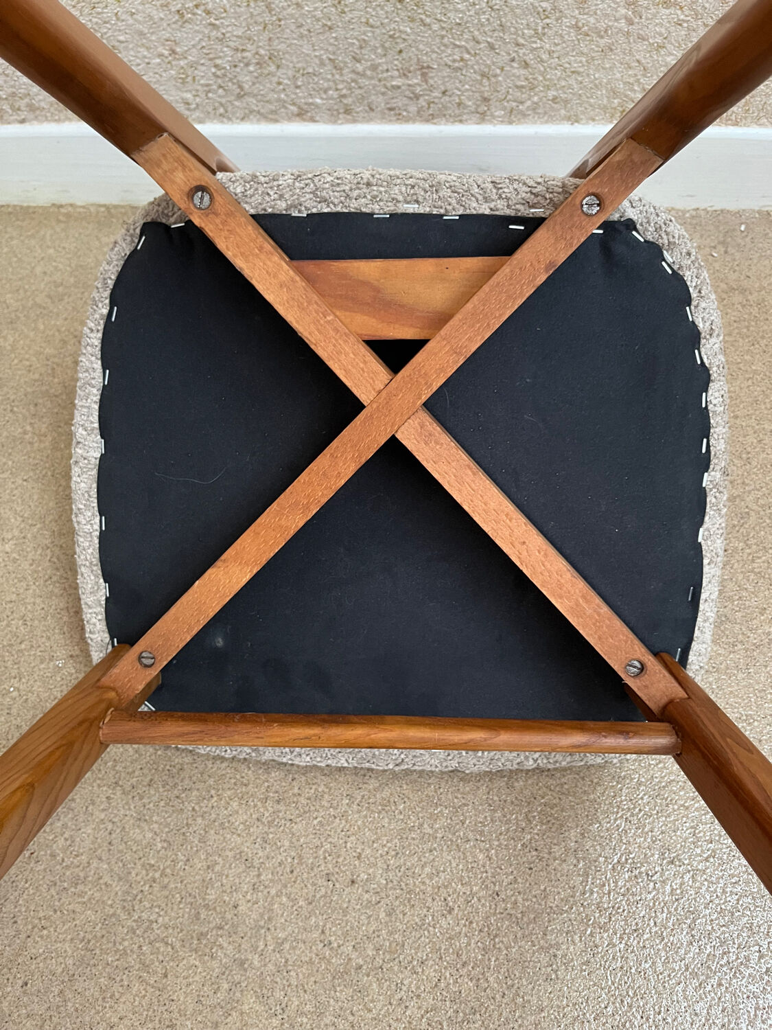 Pair of Scandinavian loop chairs