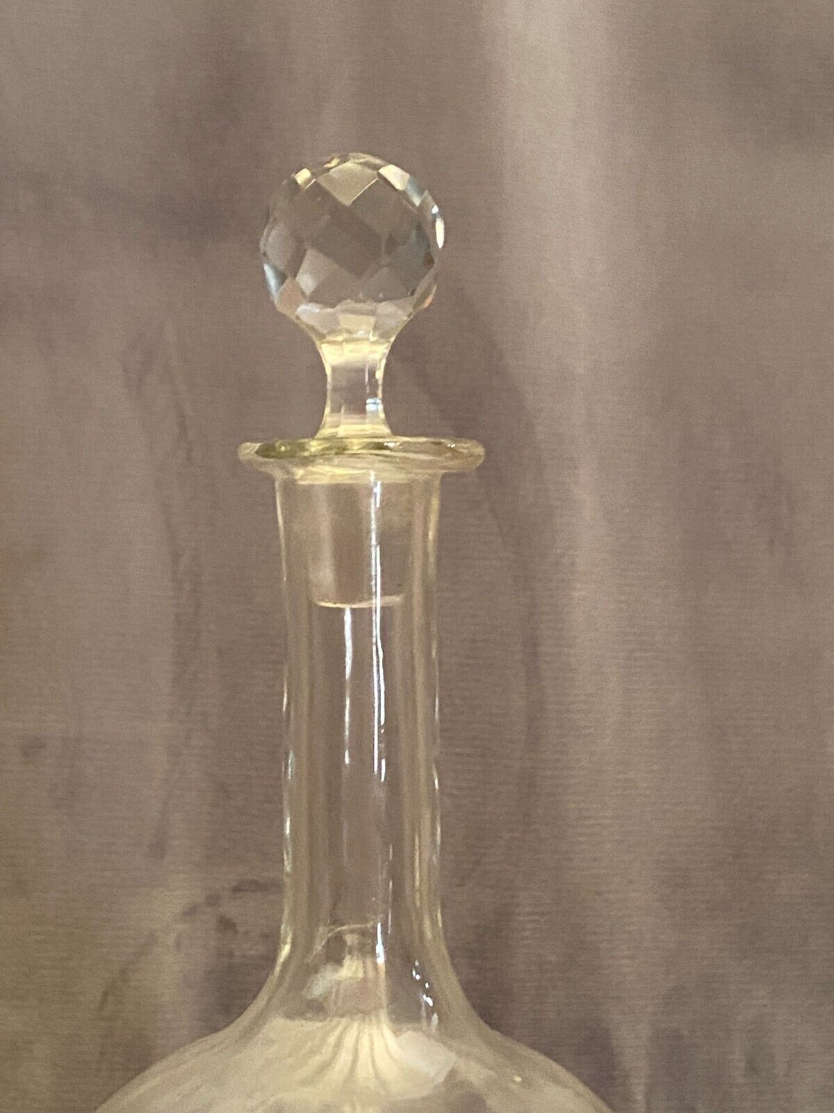 Subtly ribbed crystal carafe 19th century Napoleon III