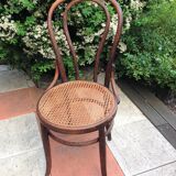 Fischel bistro chair with cannate / vintage seat 30s-40s
