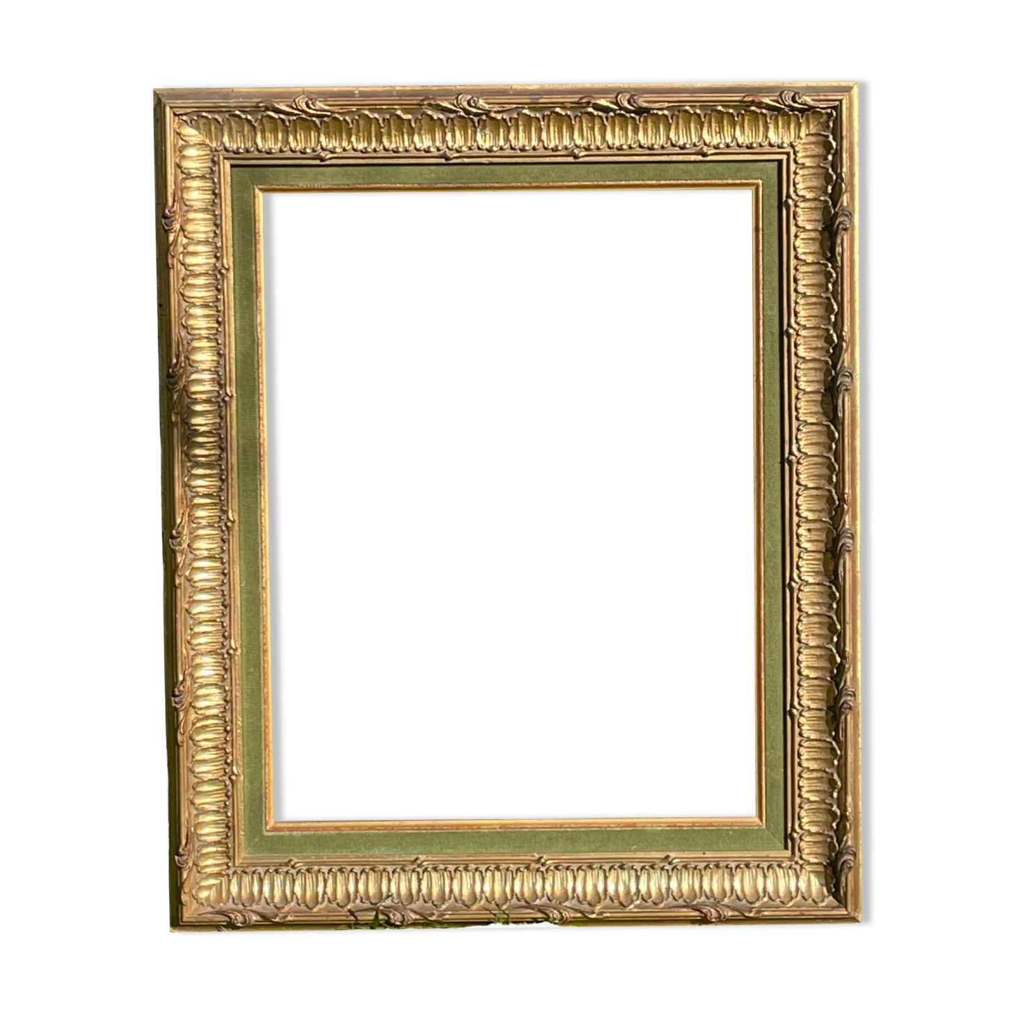 Frame carved wood and gilded stucco