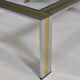 Square coffee table in brass, chrome and glass by Renato Zevi, Italy, 1970s