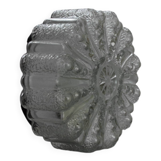 Molded glass wall light, 70s