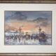 Léon godinnet, 1925-1989. the alexandre iii bridge. gouache and watercolour.