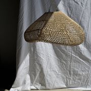 Suspension or rattan lampshade in the shape of a cloud or flattened bubble D60 H35