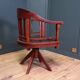 Mahogany office chair with swivel function