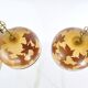 Italian design hanging lamps resin and leaves, 1970s 1980s