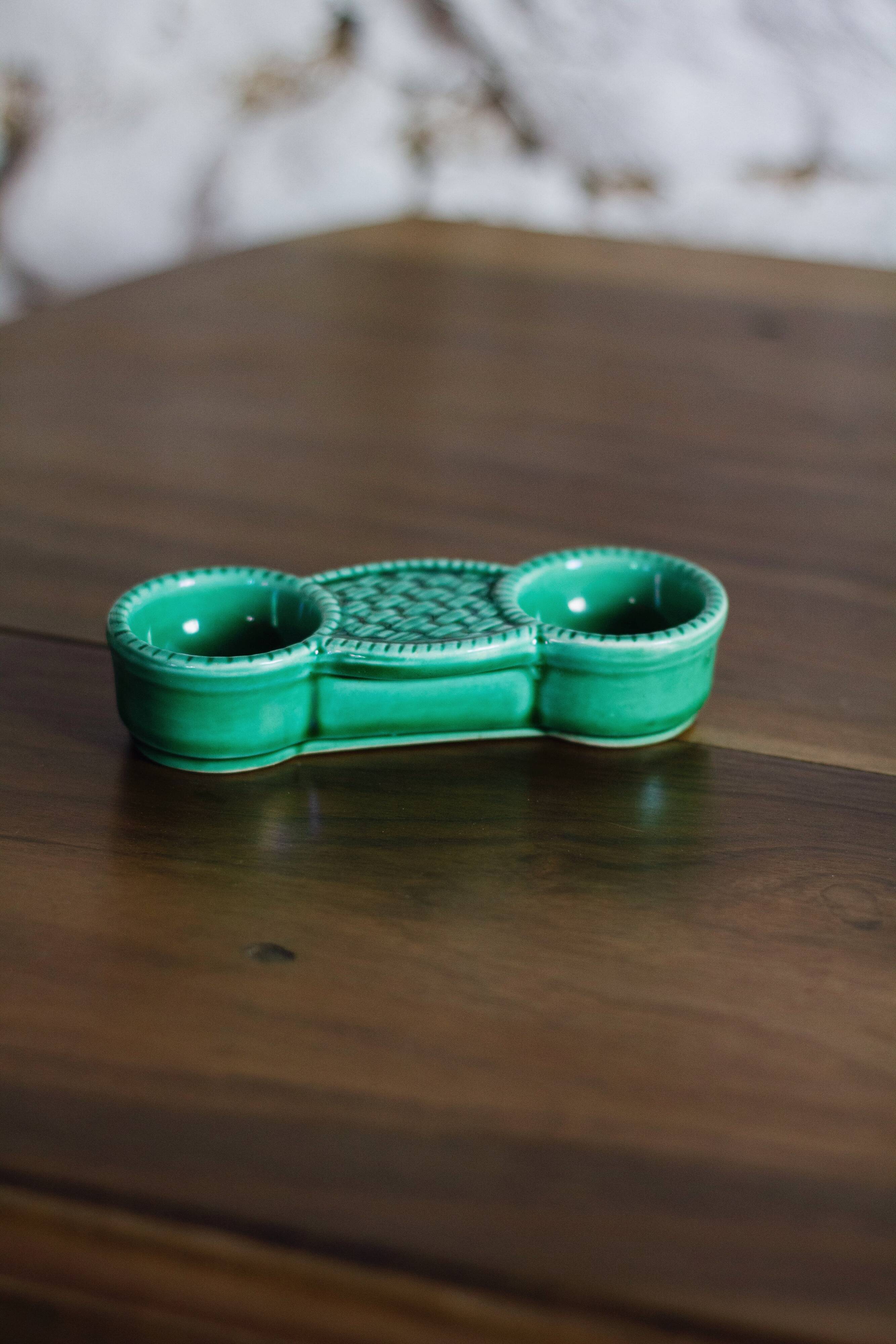 Vallauris woven ceramic salt shaker, 1950