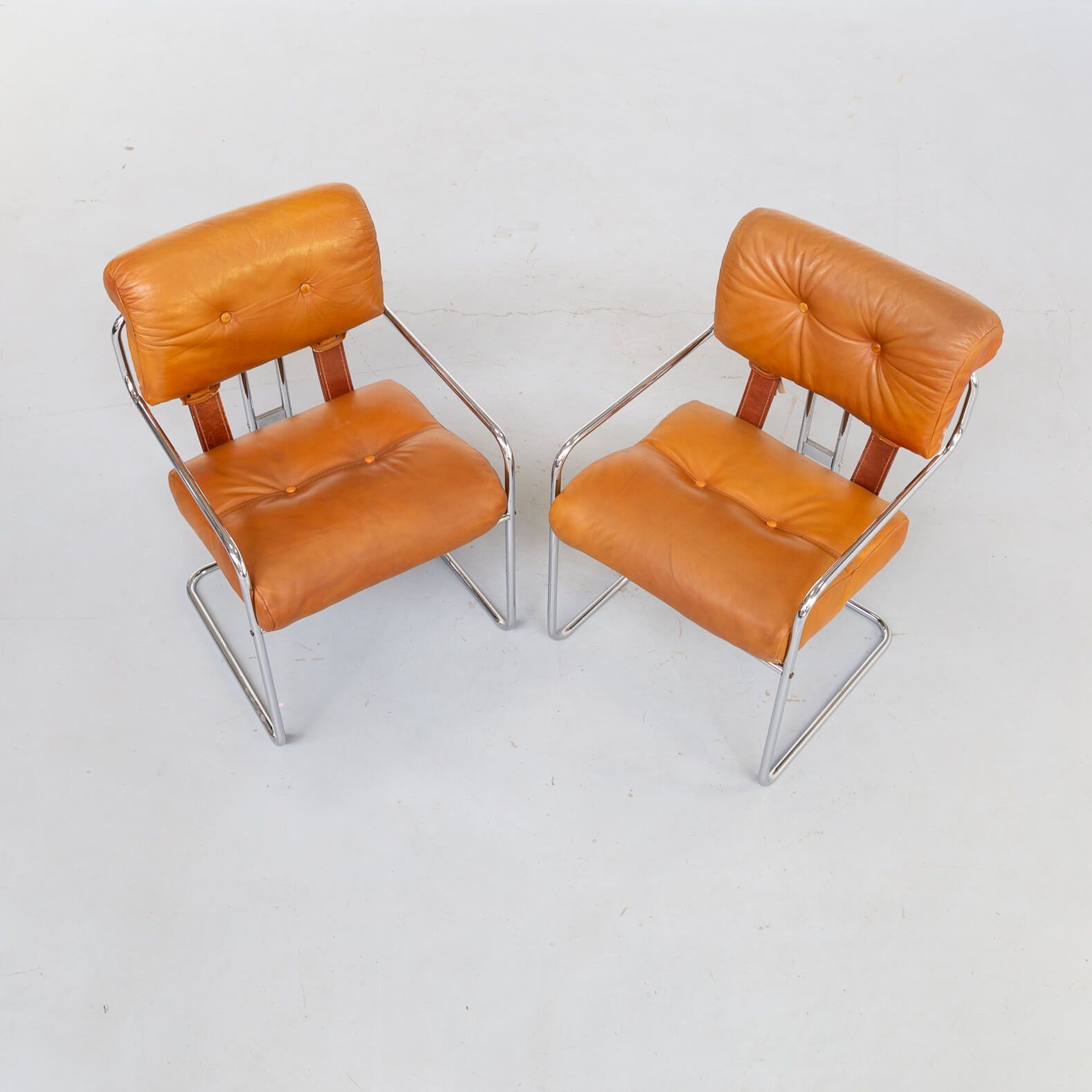 70s Guido Faleschini Tucroma Dining Chairs for i4 Mariani set/2