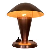 Small Bauhaus Style Brass Table Lamp, Czechoslovakia, 1940s