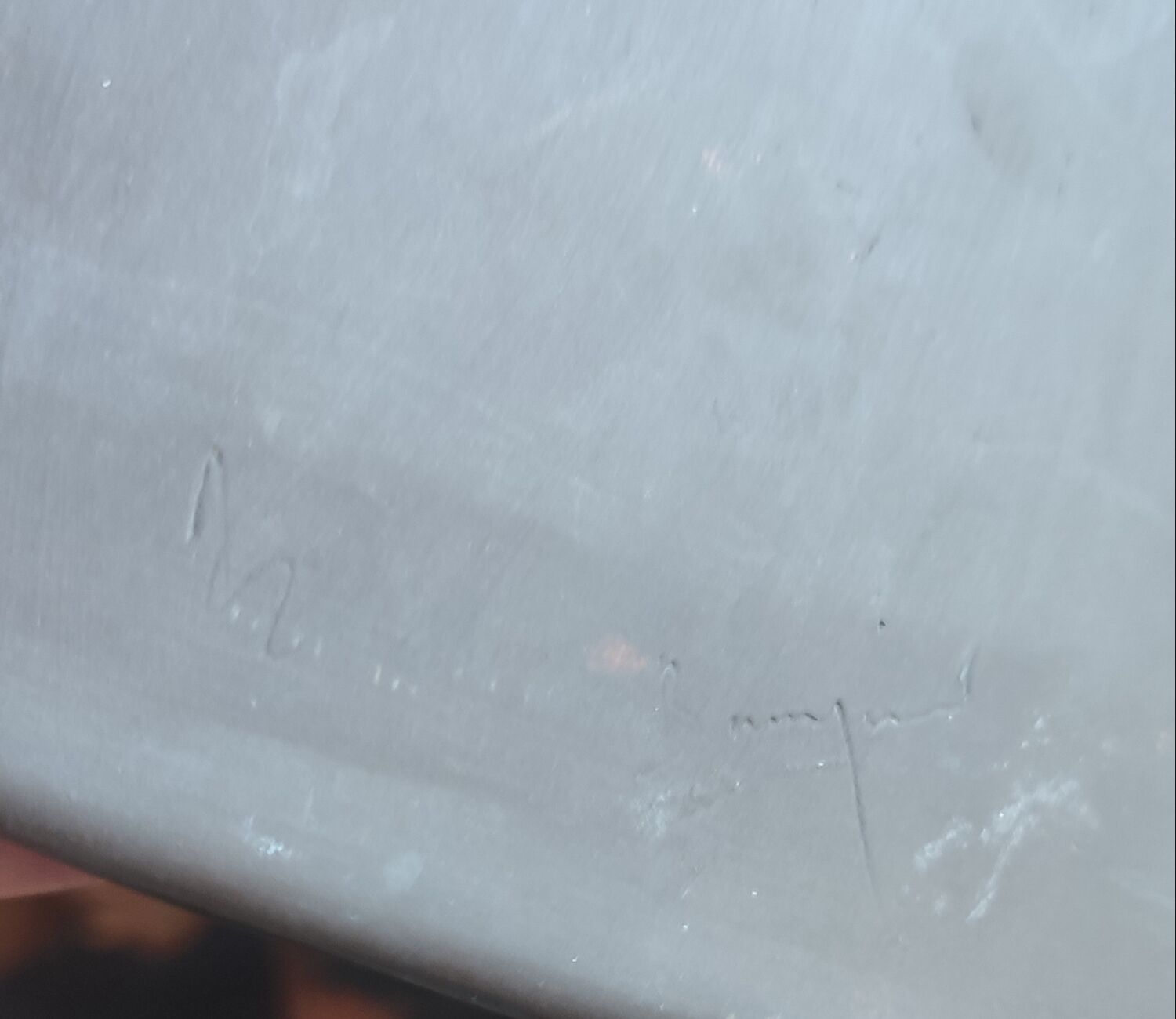 Large shallow dish (signed) in French studio stoneware from the 1960s-70s.