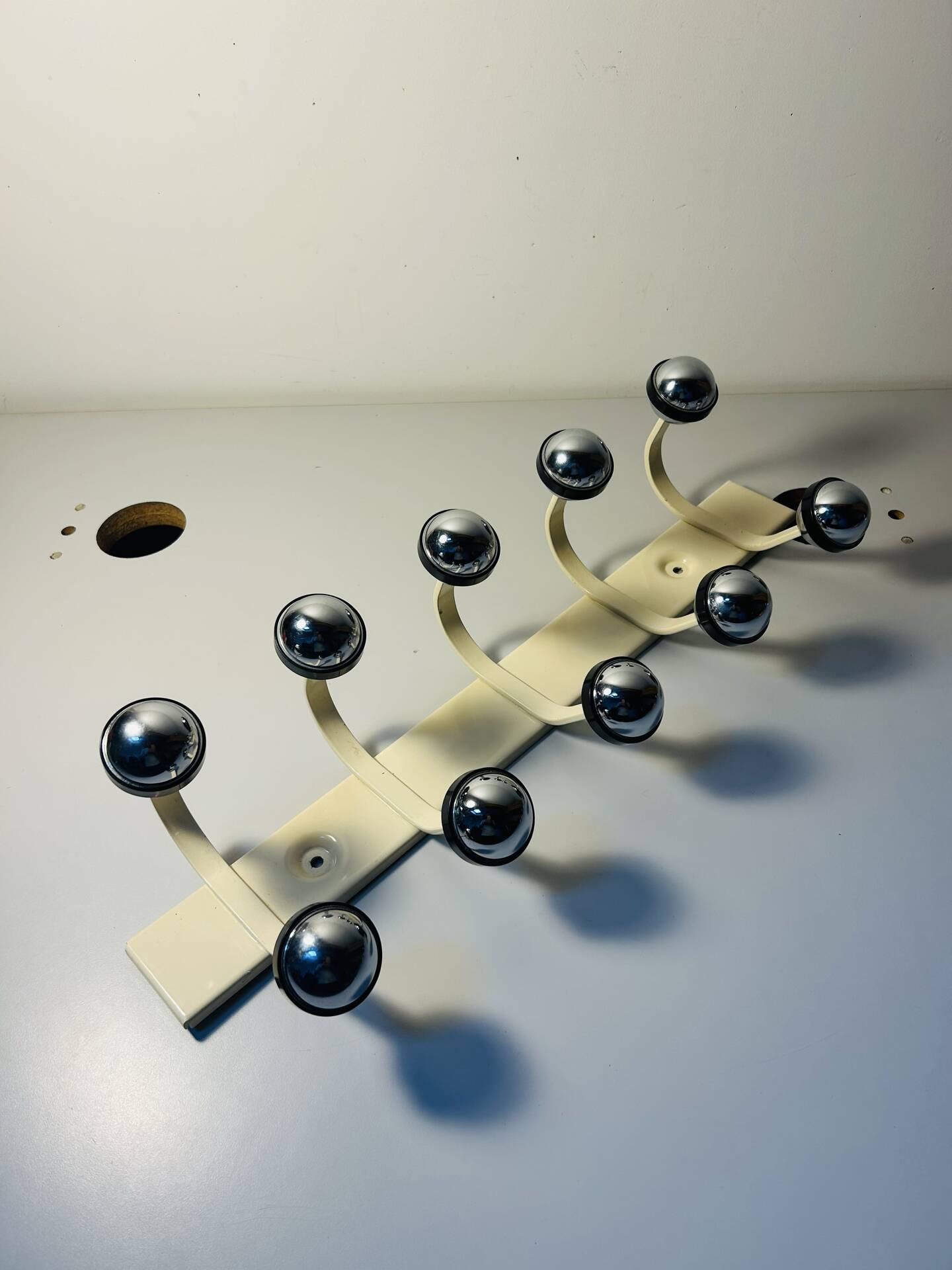 Space Age Metal Coat Rack 10 Balls Vintage 70s France