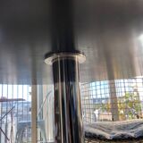 Chrome and glass dining table