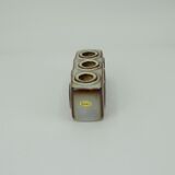 Triple stoneware candle holder grey serie by ejner johansen for søholm stentøj