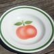 Two hollow plates Moulin des Loups apple decor