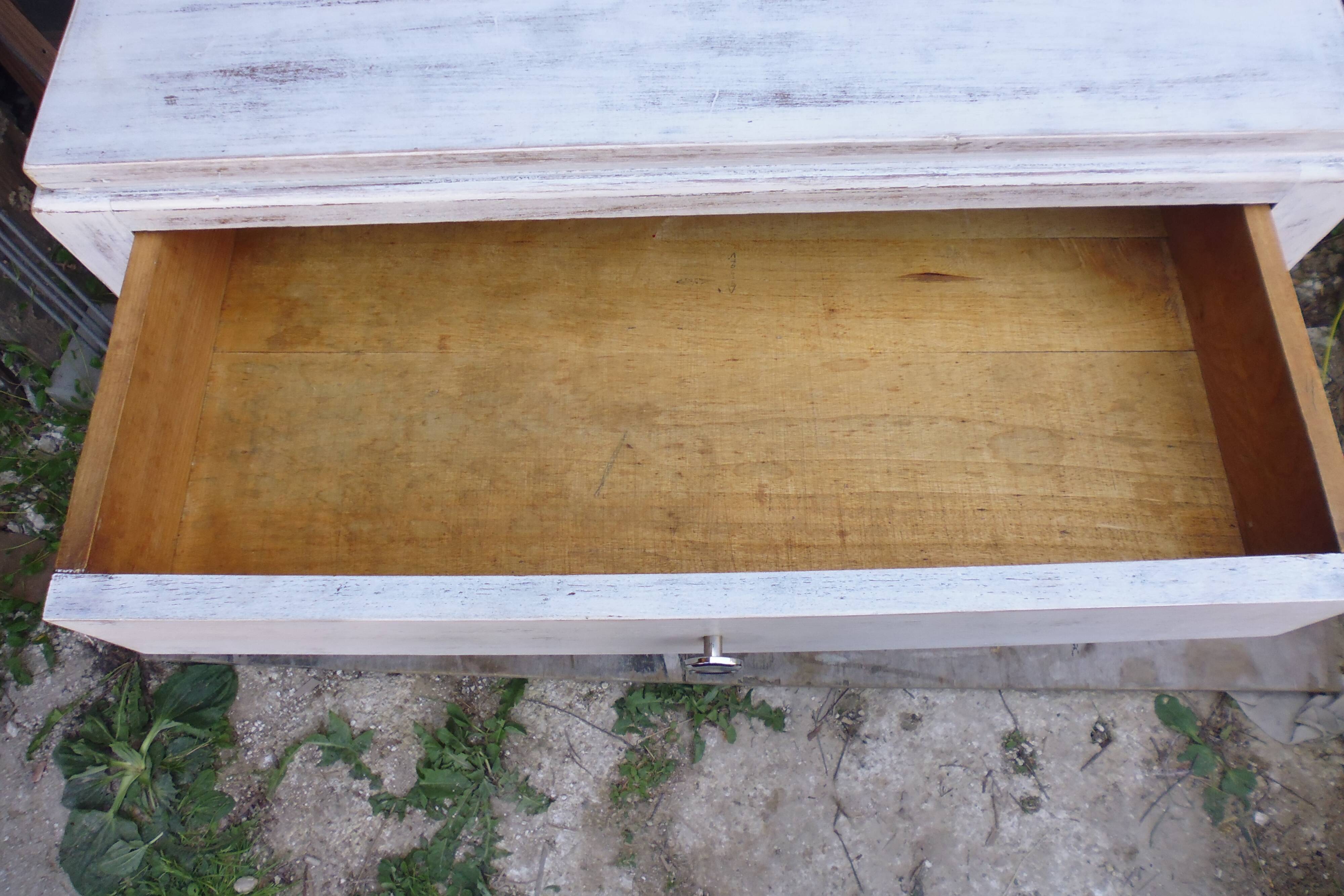 Parisian buffet 2 doors 1 painted oak drawer