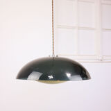 Italian green space age pendant lamp in plexiglass, 70s