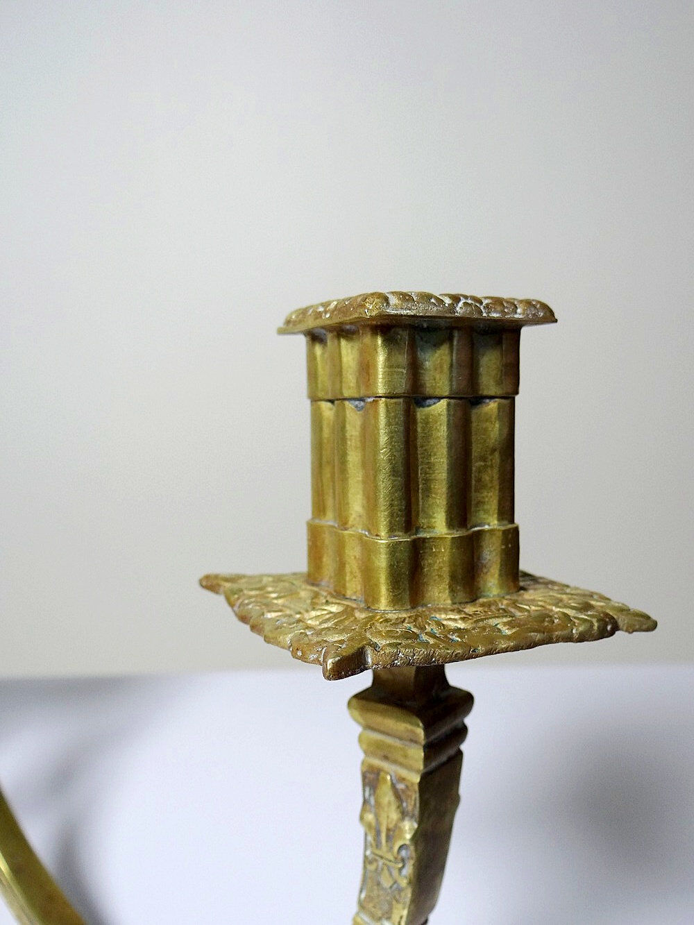 Chandelier mural 2 flames style High Era 19th century gilded bronze "in the financial style"