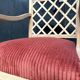 Fauteuil style anglais dossier croisillons
