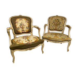 Paire de fauteuils de