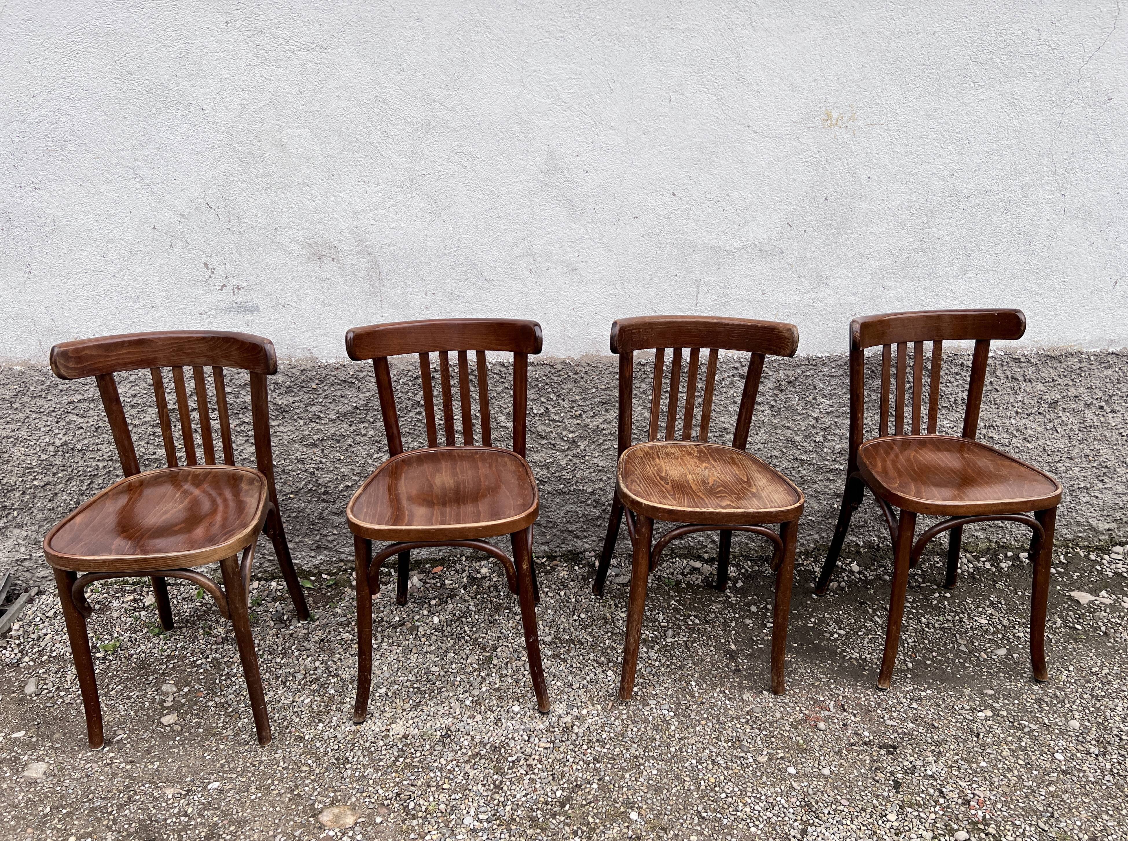 Series of 4 bistro chairs