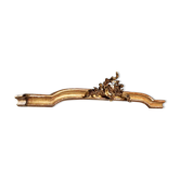 Cantonnière en bois doré avec sculpture rocaille