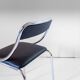 Set of Four Vintage Chromed Dining Chairs, Faux Leather, Italy, 1970
