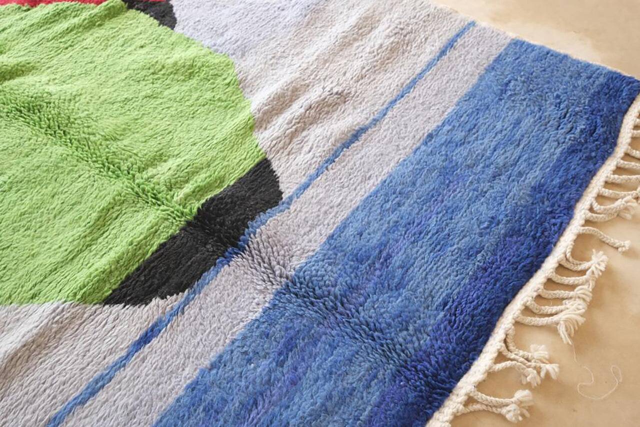 Tapis berbère beni ourain traditionnel tissé à la main