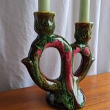Glazed ceramic candle holder