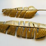 Set of 2 brass feathers