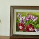 Framed oil on canvas "Flowers", Sweden mid 20th century