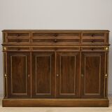 Sideboard in rosewood in the Charles X style, of fine cabinetmaking quality.