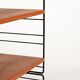 Scandinavian Freestanding Teak and Metal Bookcase, 1960s